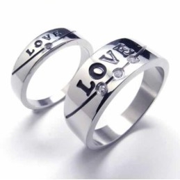 Obrączka Z Diamentami Love Diamond Set 5 Mm Z Tytanu Intarsjowanego Court Band