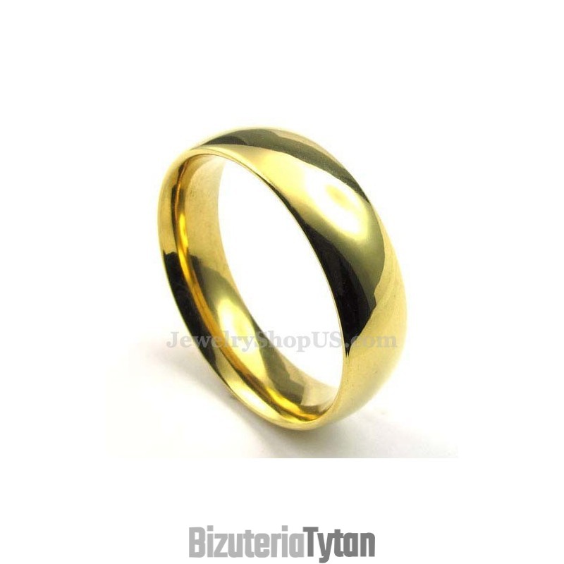 6 Mm Złoty Tytanowy Okrągły Pierścień
