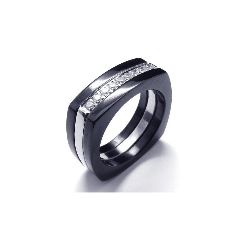 8Mm Diamentowy Pierścionek Unisex Z Tytanu 8Mm Diamentowy Pierścionek Unisex Z Tytanu