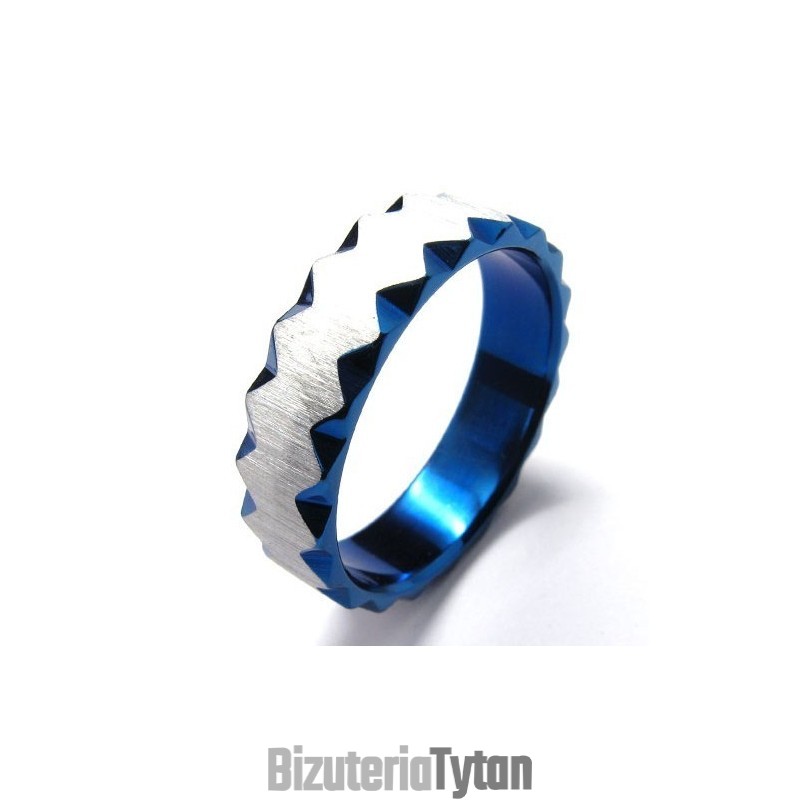 6 Mm Unisex Niebieski Tytanowy Pierścień 6 Mm Unisex Niebieski Tytanowy Pierścień