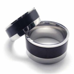 Męski Pierścień 8 Mm Z Czarnego Tytanu