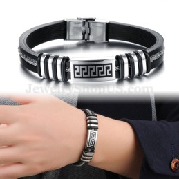 Elegancka Męska Bransoletka Z Tytanu C888