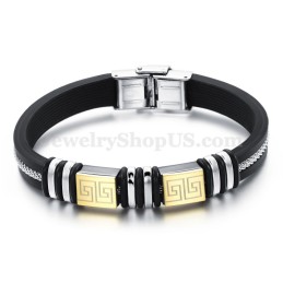 Elegancka Nowa Bransoleta Męska Tytanowa C932