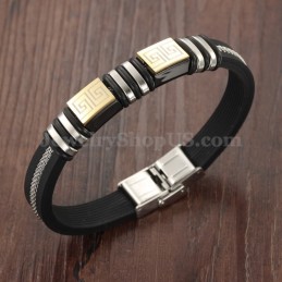 Elegancka Nowa Bransoleta Męska Tytanowa C932