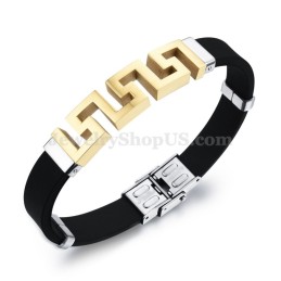 Bransoleta Męska Hollow Gold Titanium C996