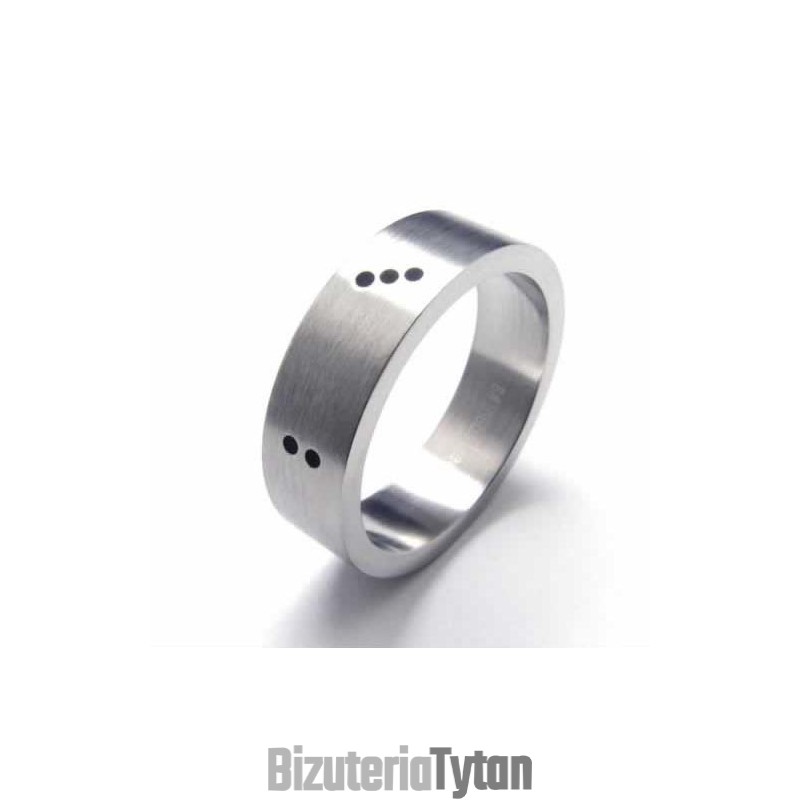 Pierścień Męski Dice 6 Mm Z Tytanu