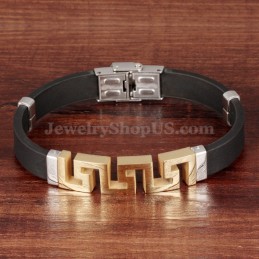 Bransoleta Męska Hollow Gold Titanium C996