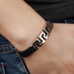 Bransoleta Męska Hollow Gold Titanium C996