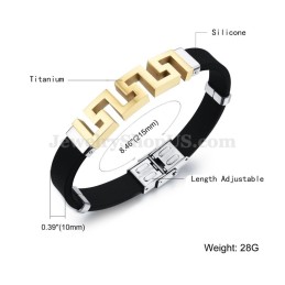 Bransoleta Męska Hollow Gold Titanium C996