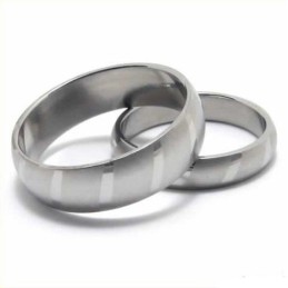 6 Mm Unisex Zaokrąglony Pierścień Tytanowy