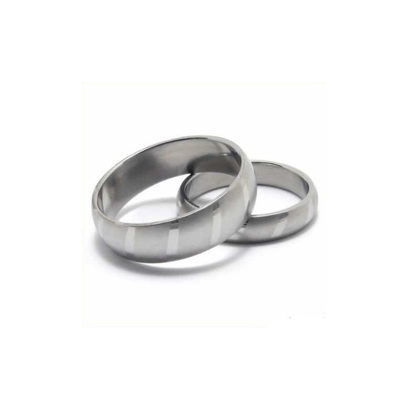 6 Mm Unisex Zaokrąglony Pierścień Tytanowy