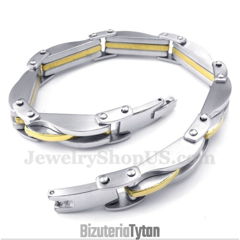 Bransoleta Męska Titan Gold Wave Bransoleta Męska Titan Gold Wave