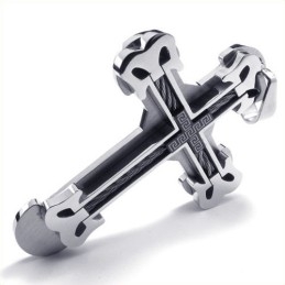 Wisiorek Fashion Sport Cross Titanium (Czarny)