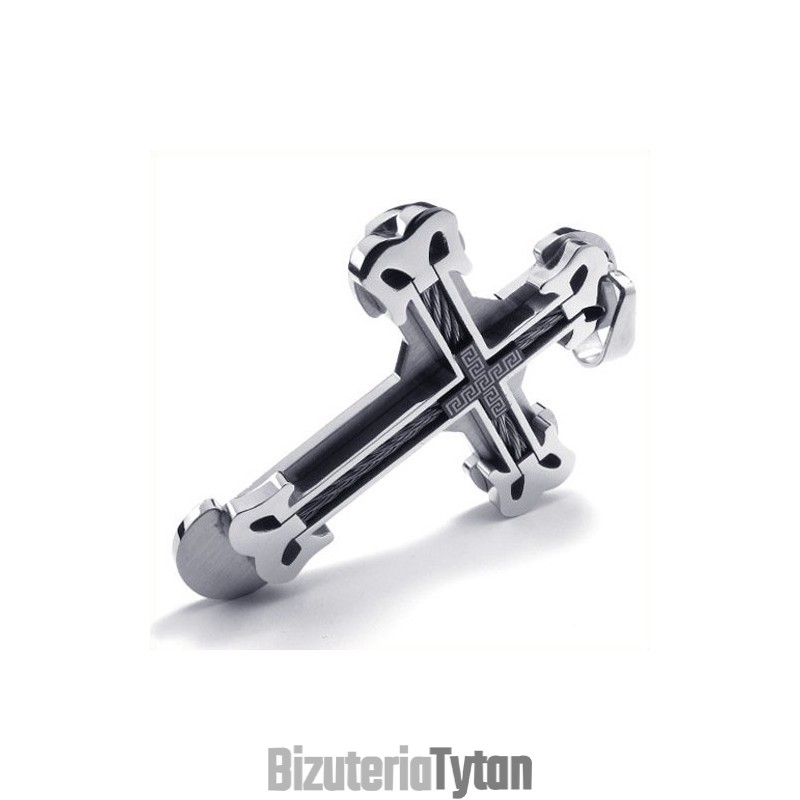 Wisiorek Fashion Sport Cross Titanium (Czarny)