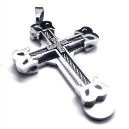 Wisiorek Fashion Sport Cross Titanium (Czarny)