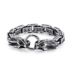 Modna Fajna Tytanowa Głowa Smoka Biżuteria Dla Mężczyzn Vintage Tide Men Casting Titanium Dragon Bracelets