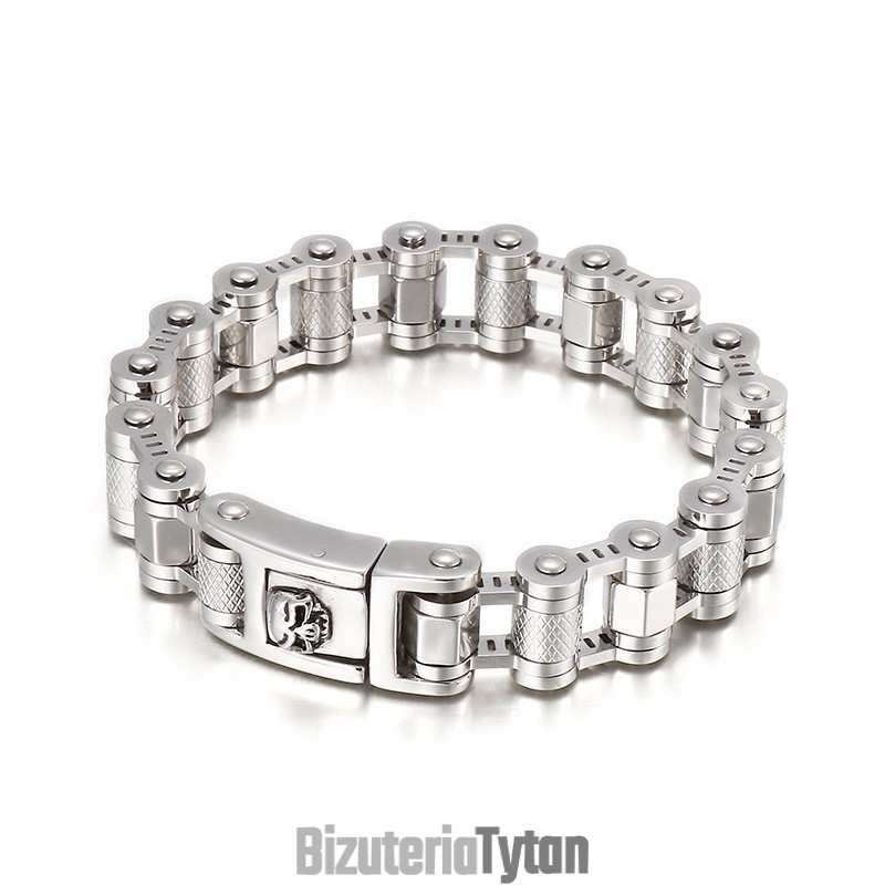 Bransoletka Cool Skull Bicycle Chain Titanium Dla Mężczyzn Bransoletka Cool Skull Bicycle Chain Titanium Dla Mężczyzn