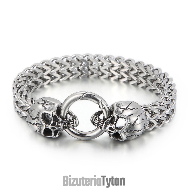 Bransoletka Cool Skull Titanium Dla Mężczyzn Bransoletka Cool Skull Titanium Dla Mężczyzn