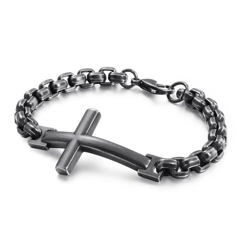 Bransoletka Męska Titanium Tide Bransoletka Męska Titanium Cross Square Akcesoria Męskie Tide