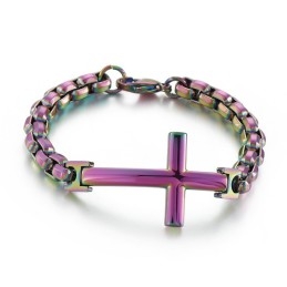 Bransoletka Męska Titanium Tide Bransoletka Męska Titanium Cross Square Akcesoria Męskie Tide