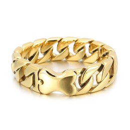 Nowy Kubański Łańcuszek Cool Bone Type Insert Clasp Polerowana Męska Bransoletka