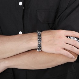 Odlew Vintage Biżuteria Trendy Szykowny Wiatr Koronka Czaszka Męskie Bransoletki