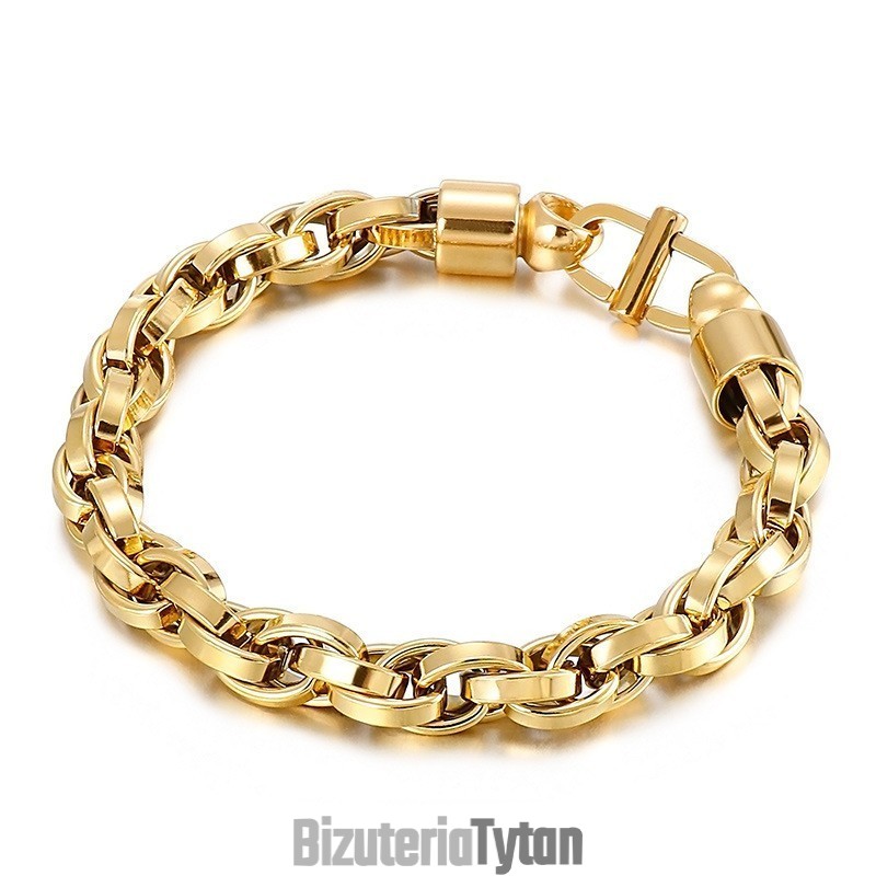 Bransoletka Z Tytanu Z Zapięciem Na Łańcuszek Typu Twist Z Owalnym Łańcuszkiem I Znakiem Rozpoznawczym Dla Mężczyzn Bransoletka Z Tytanu Z Zapięciem Na Łańcuszek Typu Twist Z Owalnym Łańcuszkiem I Znakiem Rozpoznawczym Dla Mężczyzn