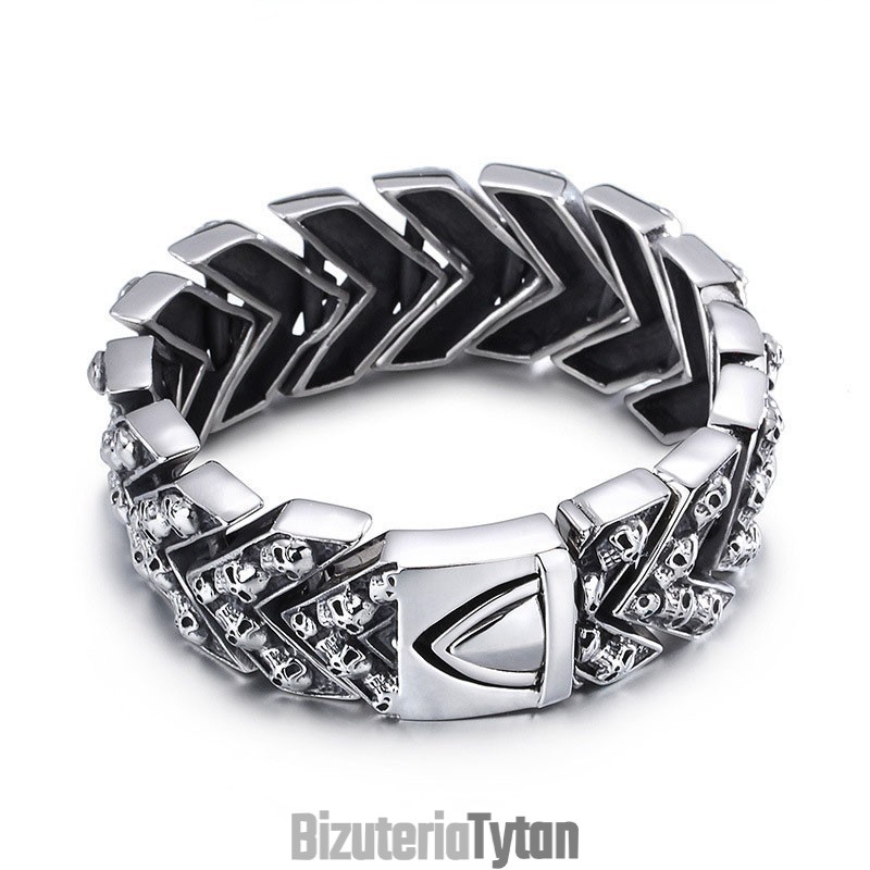 Bransoletka Z Tytanu Big Skull Fashion Chic Bransoletka Z Tytanu Big Skull Fashion Chic