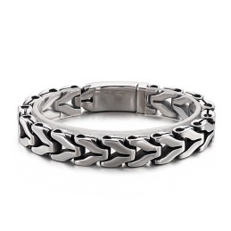 Bransoletka Vintage Dragon Bone Chic Titanium Dla Mężczyzn