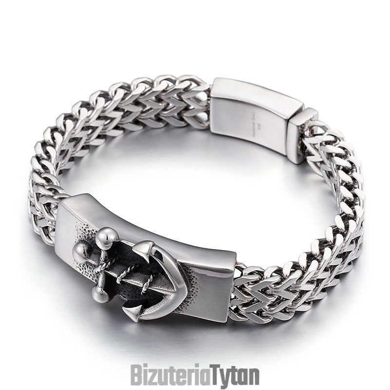 Elegancki Styl Bransoletka Kotwica Tytanowa Dla Mężczyzn Elegancki Styl Bransoletka Kotwica Tytanowa Dla Mężczyzn
