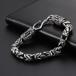 Vintage Fashion Chic Ring Zapięcie Wzór Keel Peace Bransoletka Męska Z Tytanu Na Prezenty