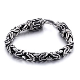 Vintage Fashion Chic Ring Zapięcie Wzór Keel Peace Bransoletka Męska Z Tytanu Na Prezenty