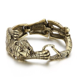 Bransoletka Vintage Cool Antique Gold Tiger Titanium Dla Mężczyzn