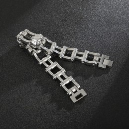 Bransoleta Męska Cool Skull Cycling Z Tytanu