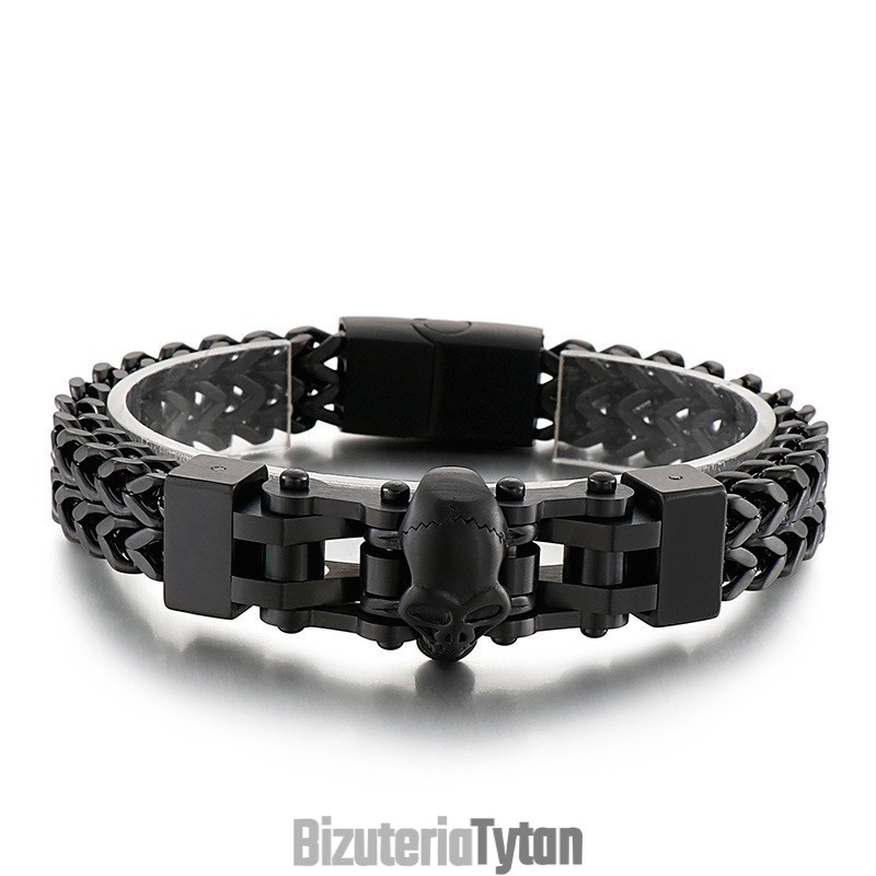 Bransoletka Męska Z Tytanu Cool Hip Hop Skull Bransoletka Męska Z Tytanu Cool Hip Hop Skull