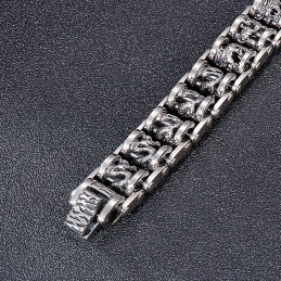 Bransoleta Męska Retro Cool Dragon Bike Chain Titanium