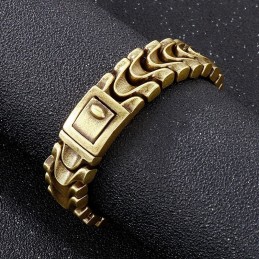 Bransoleta Męska Vintage Cool Titanium Z Kością Smoka