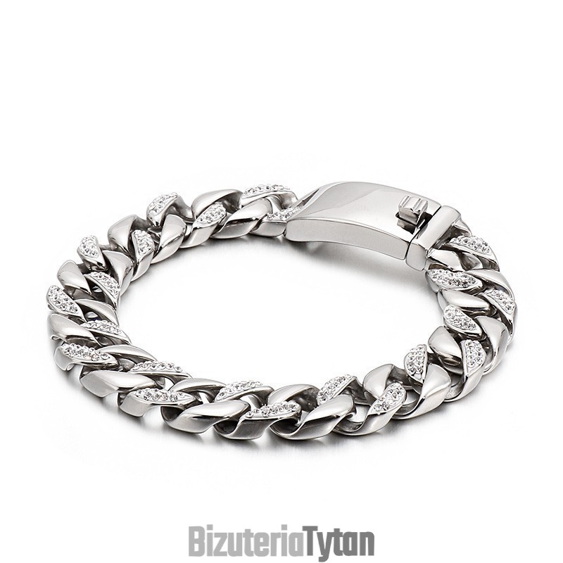 Biżuteria W Stylu Hip Hop Hip Hop 18-Karatowe Złoto Męska Bransoletka Z Tytanu Z Diamentami Biżuteria W Stylu Hip Hop Hip Hop 18-Karatowe Złoto Męska Bransoletka Z Tytanu Z Diamentami