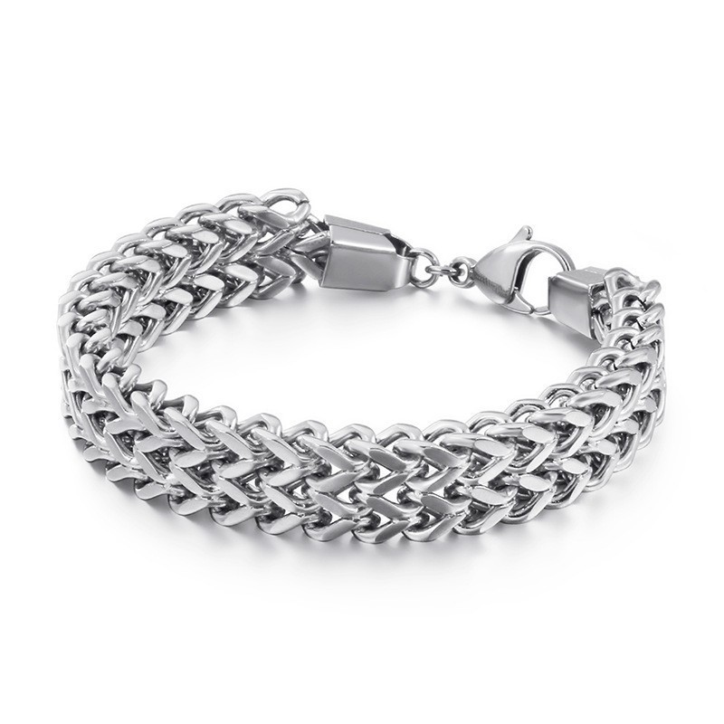 Bransoletka Z Podwójnymi Warstwami W Kształcie Litery V Overlord Chain Titanium Dla Mężczyzn Bransoletka Z Podwójnymi Warstwami W Kształcie Litery V Overlord Chain Titanium Dla Mężczyzn