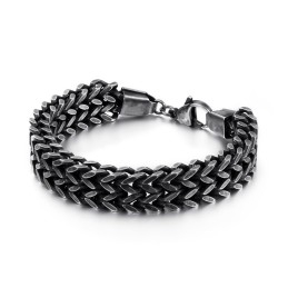 Bransoletka Z Podwójnymi Warstwami W Kształcie Litery V Overlord Chain Titanium Dla Mężczyzn