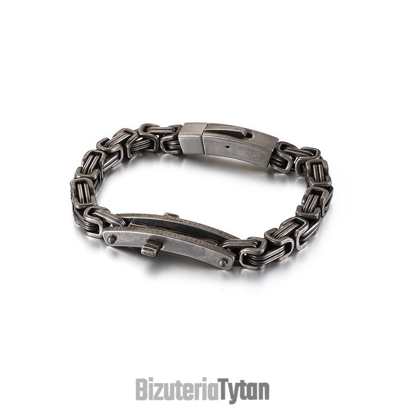 Bransoletka Z Tytanu Z Zakrzywionym Znakiem Krzyża Z Tyłu Dla Mężczyzn Bransoletka Z Tytanu Z Zakrzywionym Znakiem Krzyża Z Tyłu Dla Mężczyzn
