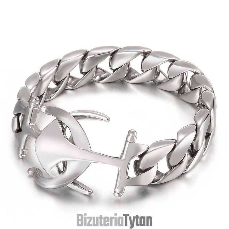Bransoletka Męska Titanium Chic Wind Boat Anchor Akcesoria Bransoletka Męska Titanium Chic Wind Boat Anchor Akcesoria