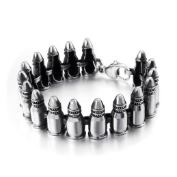 Eleganckie, Gotyckie Akcesoria Rockowe, Męskie Bransoletki Bullet