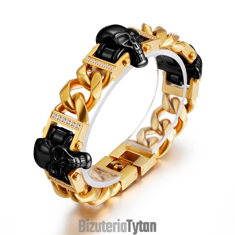 Bransoletka Z Czaszką Bransoletka Bransoletka Hiphop Street Dance Męska Biżuteria Z Tytanu Bransoletka Z Czaszką Bransoletka Bransoletka Hiphop Street Dance Męska Biżuteria Z Tytanu