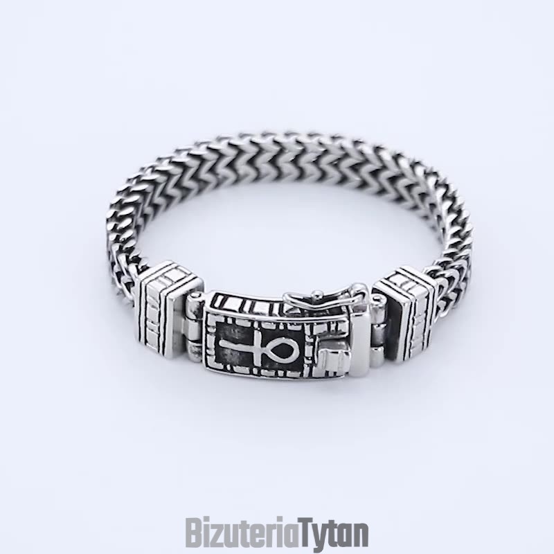 Bransoletka Hip-Hop Biżuteria Podwójny Łańcuch Męski Eleganckie Akcesoria Tytanowe Bransoletka Hip-Hop Biżuteria Podwójny Łańcuch Męski Eleganckie Akcesoria Tytanowe