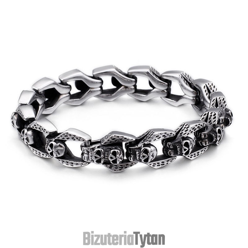 Eleganckie Bransoletki Z Czaszką Wiatru Bransoletki Męskie Z Tytanu Tide Eleganckie Bransoletki Z Czaszką Wiatru Bransoletki Męskie Z Tytanu Tide