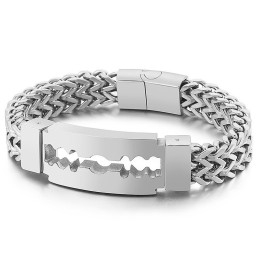 Bransoleta Z Tytanu Blade Curved Brand Vacuum Plating Dla Mężczyzn