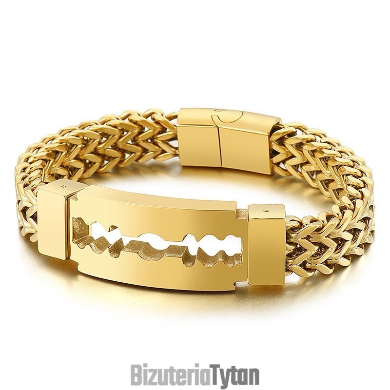 Bransoleta Blade Bend Vacuum Plated Titanium Dla Mężczyzn