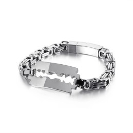 Tytanowy Łańcuch Cesarza Ostrze Zakrzywiony Znak Tide Jewelry