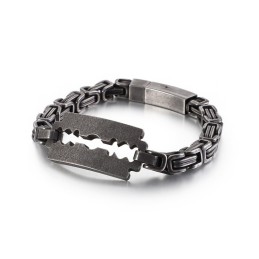 Tytanowy Łańcuch Cesarza Ostrze Zakrzywiona Płytka Tide Jewelry